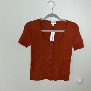 The Drop Rust Button-Up Cardigan